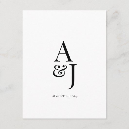 Modern Wedding Guest Information Kaart (Achterkant)