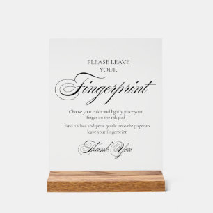 Modern Wedding Guest Tree vingerafdruk teken Acryl Bord