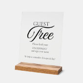 Modern Wedding Guest Tree vingerafdruk teken Acryl Bord (Hoek)