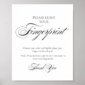 Modern Wedding Guest Tree vingerafdruk teken Poster (Voorkant)