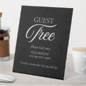 Modern Wedding Guest Tree vingerafdruk teken Reclamebord Met Voetstuk (Insitu)