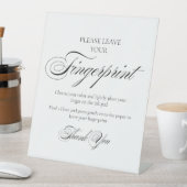 Modern Wedding Guest Tree vingerafdruk teken Reclamebord Met Voetstuk (Insitu)