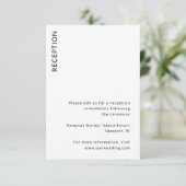 Modern Wedding Informatiekaartje (Staand voorkant)