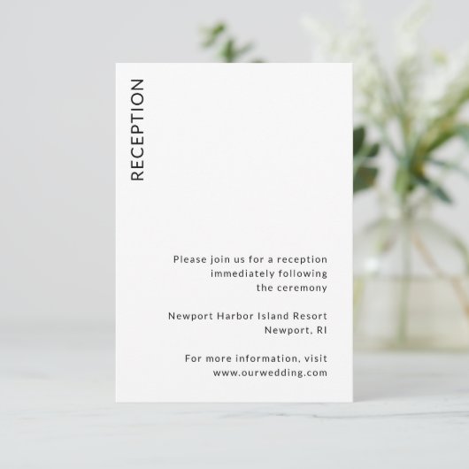 Modern Wedding Informatiekaartje (Staand voorkant)