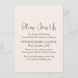 Modern Wedding Informatiekaartje