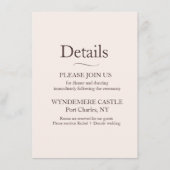 Modern Wedding Informatiekaartje (Voorkant)