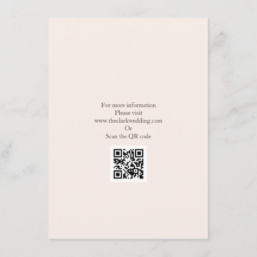 Modern Wedding Informatiekaartje (Achterkant)