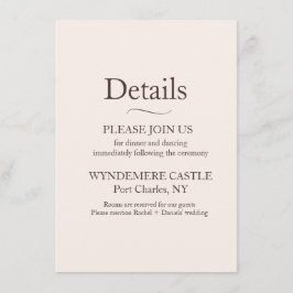 Modern Wedding Informatiekaartje