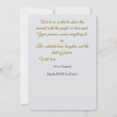 Modern Wedding Invitation Back Message Kaart (Achterkant)