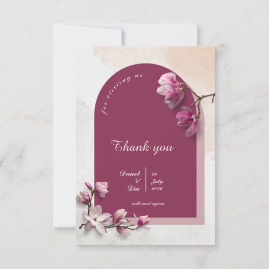 Modern Wedding invitation Bedankkaart (Voorkant)