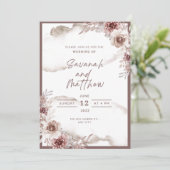 Modern Wedding Invitation Clean Minimal Style Kaart (Staand voorkant)