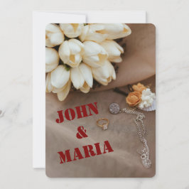 Modern Wedding Invitation | Editable Design Kaart