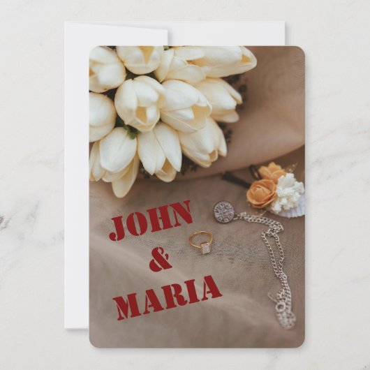 Modern Wedding Invitation | Editable Design Kaart (Voorkant)