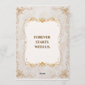 Modern Wedding Invitation | Elegant Romantic Kaart (Achterkant)