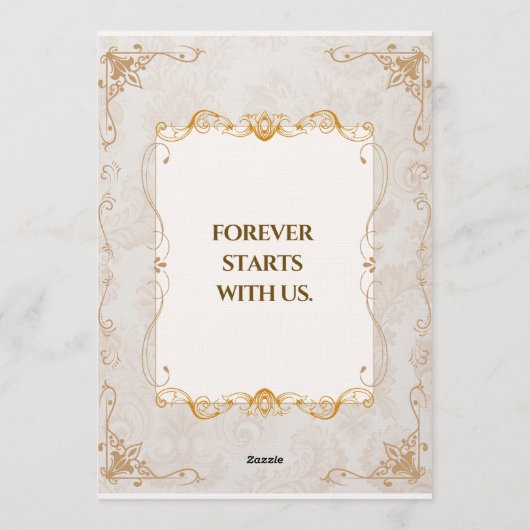 Modern Wedding Invitation | Elegant Romantic  Kaart (Achterkant)