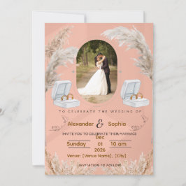 Modern Wedding Invitation | Fully Editable Kaart