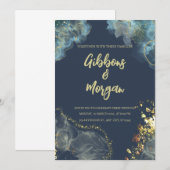 Modern Wedding Invitation Kaart (Voorkant / Achterkant)