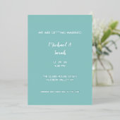 Modern Wedding Invitation, Minimalist Custom Folie Uitnodiging (Staand Voorkant)