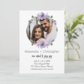 modern wedding invitation, wedding invitation kaart (Staand voorkant)