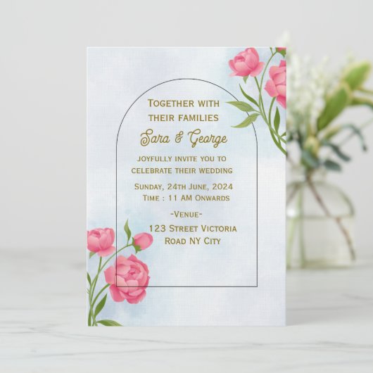 Modern Wedding Invitations Kaart (Staand voorkant)