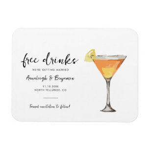 Modern Wedding Keepsake Save the Date Aankondiging Magneet
