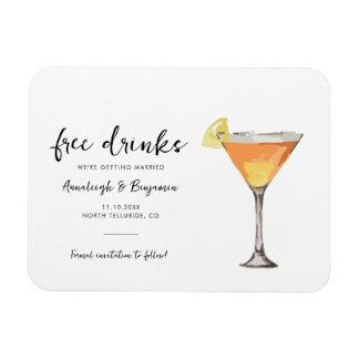 Modern Wedding Keepsake Save the Date Aankondiging Magneet