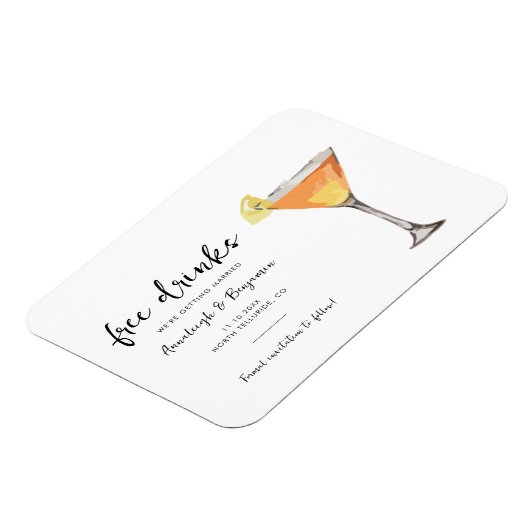 Modern Wedding Keepsake Save the Date Aankondiging Magneet (Linkerzijde)