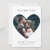 MODERN WEDDING koppel foto elegant hart lijst Kaart (Voorkant)