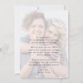 MODERN WEDDING koppel fotoboografie navy Kaart (Achterkant)