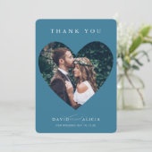 MODERN WEDDING koppel lijst denim blauw Kaart (Staand voorkant)