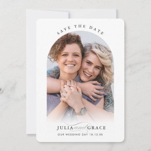 MODERN WEDDING koppel lijst kalligrafie Kaart (Voorkant)