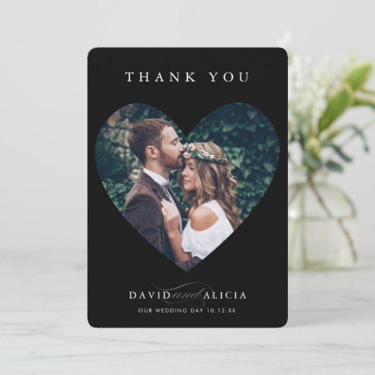 MODERN WEDDING koppel lijst zwart Kaart (Staand voorkant)