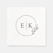 Modern Wedding Logo Napkins Servet (Voorkant)