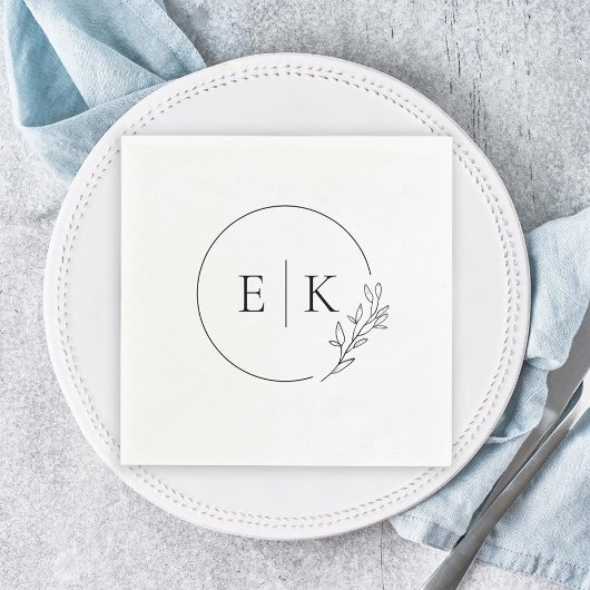 Modern Wedding Logo Napkins Servet