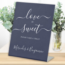 Modern Wedding Love Sweet Personalized Navy Blue