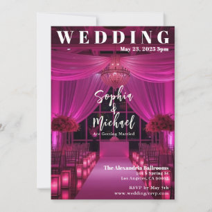 Modern Wedding Magazine Hoesje-roze Kaart