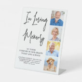 Modern Wedding Memorial Specialized Photo Collage Reclamebord Met Voetstuk (Voorkant)