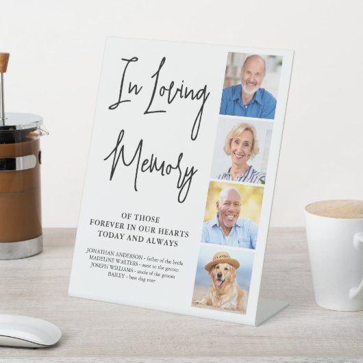 Modern Wedding Memorial Specialized Photo Collage Reclamebord Met Voetstuk (Insitu)