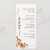 Modern  Wedding Menu (Voorkant / Achterkant)