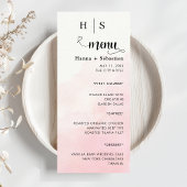 Modern Wedding Menu