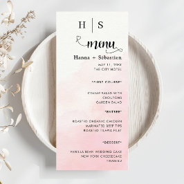 Modern Wedding Menu