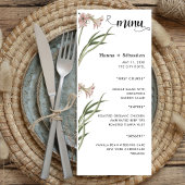 Modern  Wedding Menu
