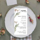 Modern  Wedding Menu