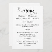 Modern  Wedding Menu (Voorkant / Achterkant)