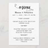 Modern  Wedding Menu (Voorkant)