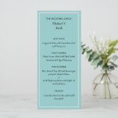 Modern Wedding Menu Card, Minimalist Custom Dinner (Staand voorkant)