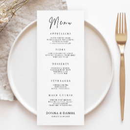 Modern Wedding Menu Kaarten Sjabloon