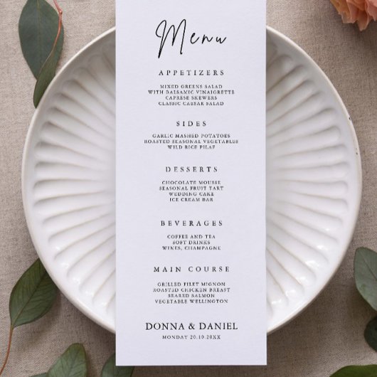 Modern Wedding Menu Kaarten Sjabloon