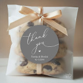 Modern Wedding Minimal Thank You Cute Heart Gifts Ronde Sticker