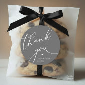 Modern Wedding Minimal Thank You Cute Heart Gifts Ronde Sticker